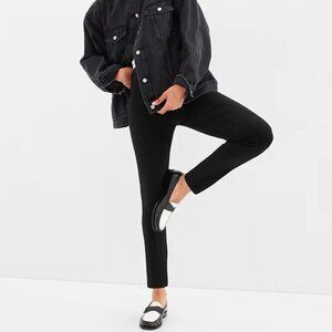 Gap High Rise Ponte Skinny Pants Black 6 petite 6P